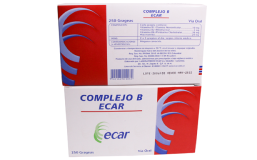 Caja de Cápsulas Complejo B Ecar – suplemento vitamínico para el sistema nervioso y muscular