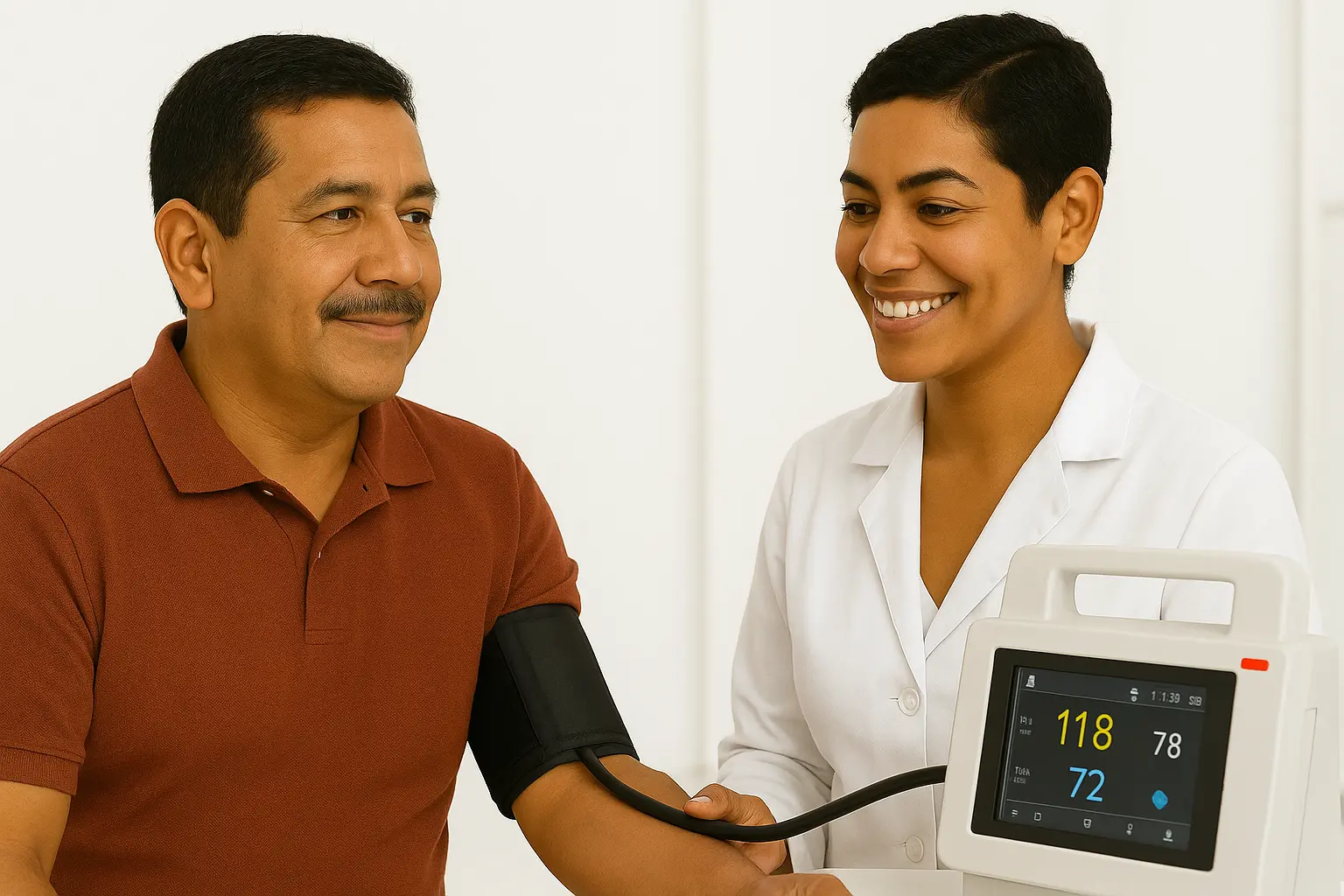 Consulta médica con monitoreo digital de signos vitales Consulta médica con monitoreo digital de signos vitales