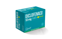 Diclofenaco Caja de Diclofenaco 50 mg Laproff con 10 tabletas recubiertas – antiinflamatorio y analgésico