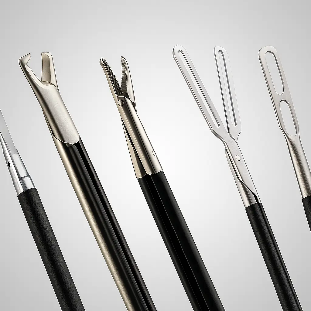 Diferentes utencilios Set de herramientas endoscópicas