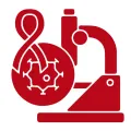 Icono que representa investigación oncológica y laboratorios