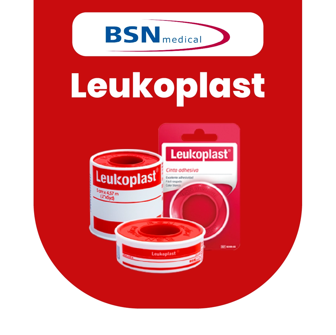 allers-bsn-leukoplast-cinta-adhesiva Cinta adhesiva médica Leukoplast de BSN Medical, resistente y de alta adherencia para usos quirúrgicos y primeros auxilios