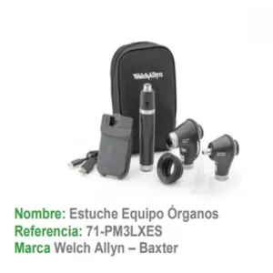 Equipo diagnóstico LED Welch Allyn 71-PM3LXES con oftalmoscopio y otoscopio para exámenes clínicos