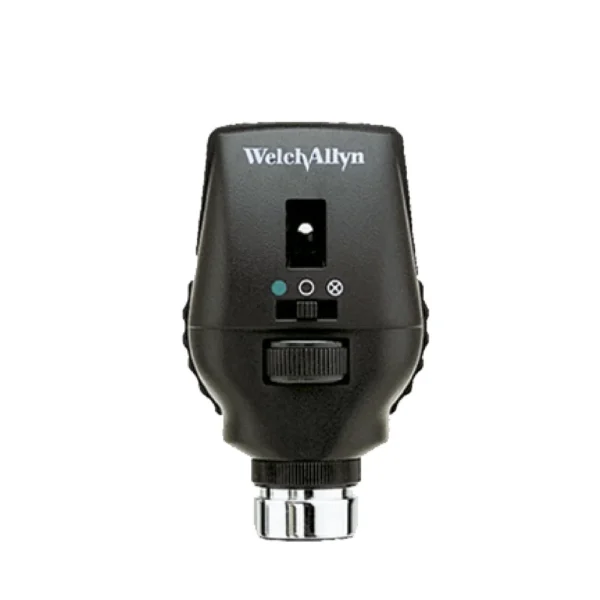 Oftalmoscopio Coaxial LED Welch Allyn 11730 con luz LED SureColor para diagnóstico ocular en clínicas.