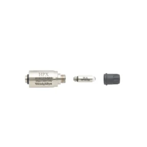 Portabombillo Welch Allyn 608125-501 con conexión eléctrica estable para laringoscopios en entornos clínicos.