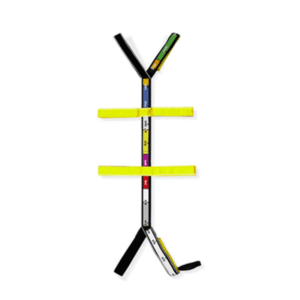 Sistema universal de straps pediátrico tipo araña diseñado para inmovilizar y asegurar pacientes infantiles durante traslados médicos